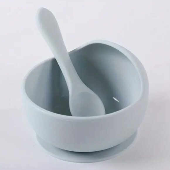 Silicone Baby Bowl/Spoon with Suction - Picture 1 of 2
